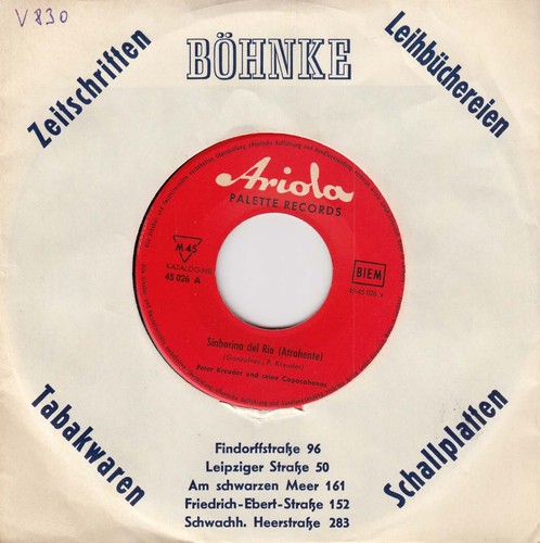 Vinyl single peter kreuder - single,